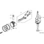 Honda HRG536C5 - SDEA - MZCG 7630001-7659999 Crankshaft/Piston Diagram