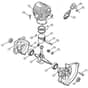 Genuine Stihl HS76 / A - Crankcase, Cylinder