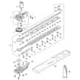 Stihl HSA50 - Gear Head, Electric Motor, Cutter Bar - Parts Diagram