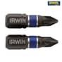 IRWIN Impact Screwdriver Bits Pozi PZ1 25mm Pack of 2 - 1923352