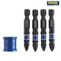 IRWIN Impact Magnetic Screwdriver Bit Set of 5 Pozi PZ2 - 1923418