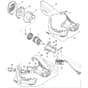 Stihl KMA130 R - Electric Motor, Motor Housing - Parts Diagram