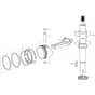 Cobra LC1P65FE-2 B - WT60SP Engine Jan 2022 CrankShaft/Piston Assy Diagram