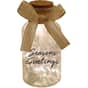 Christmas LED "Season's Greetings" Frosted Jar - ONLY 4 LEFT