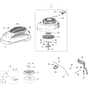 LR 44 PK COMFORT (K600 AUTOCHOCKE) -  - Efco Rotary Mower Starter assy and flywheel Diagram