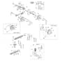 LUX 55 HXF - Oleo-Mac Rotary Mower Axle assy (From March '13) Diagram