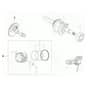 MH 155 K - Oleo-Mac Tiller Shaft + piston Diagram