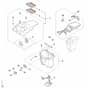 Stihl MSA300.1 - Battery Compartment, Electronic Module - Parts Diagram