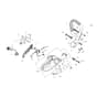 MT 4110 - Efco Chainsaw Tank and handle Diagram