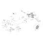 OM 105/16 K - 2023 - Oleo-Mac Ride On Mower Brake and Gearbox Controls Diagram