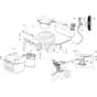 OM 108L/18.5 H - 2019 - Oleo-Mac Ride On Mower Tank, muffler and guards Diagram