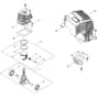 Echo PB-9010T Cylinder, Piston, Crankshaft