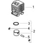 McCulloch PREMIO BTX - 2007-05 - Cylinder Piston Parts Diagram