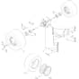 Toro ProLine 113cm - 31040 (324000285 - 999999999) Axle and Front Wheels