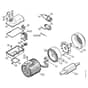 Genuine Stihl RE360 K PLUS / A - Electric motor, Switch housing