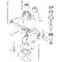 Makita RP1110C - Router 8mm - Power Tool Diagram
