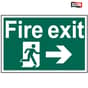 Scan Fire Exit Running Man Arrow Right - PVC 300 x 200mm - 1504
