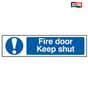 Scan Fire Door Keep Shut - PVC 200 x 50mm - 5004