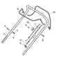 SP185 - 2015-2019 - 299264623/SF - Mountfield Rotary Mower Upper Handle Diagram