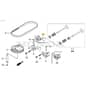 SP425 - 2015-2019 - 295432038/M15 - Mountfield Rotary Mower Cam Pulley Diagram