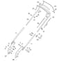 SP425 R - 2019-2021 - 299439038/M19 - Mountfield Rotary Mower Upper Handle Diagram