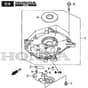 SP46 ELITE - 2019-2023 - 2L0486038/M19 - Mountfield Rotary Mower Crankcase Cover Diagram