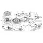 SP535 HW4S - 2018 - 29537838/M18 - Mountfield Rotary Mower Flywheel GCV160A0 S4 LE SD Diagram