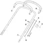 SP536 ES - 2010-2011 - 299325448/BQ - Mountfield Rotary Mower Upper Handle Diagram