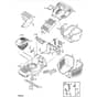 SP550 TRI-CUT - 2003 - 12-9686-98 - Mountfield Rotary Mower Grass Bag Diagram