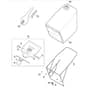 SP555 V - 2016-2018 - 294563038/M16 - Mountfield Rotary Mower Grass Bag Diagram