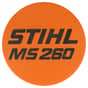 Genuine Stihl MS260 Model Plate - 1121 967 1507
