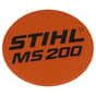 Genuine Stihl MS200 Model Plate - 1129 967 1504