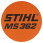 Genuine Stihl MS362 Model Plate - 1140 967 1500
