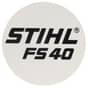 Genuine Stihl FS40 Model Plate - 4144 967 1500