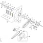 Stihl TSA 500.0-B - Cast Arm With Guard - Parts Diagram