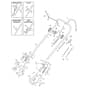 TWINCLIP 55 SQ B - 2019-2021 - 294562828/ST1 - Stiga Rotary Mower Handle Diagram