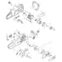 Makita UC025G - 350mm Cordless Chain Saw - Power Tool Diagram