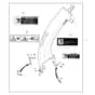 John Deere X106 - PC13343 - Lower Chute - ST965222