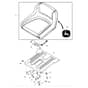 John Deere X115R - PC12386 - Seat - ST801067