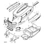 John Deere X500 - PC9524 - Hood ( - 020000) - ST541887