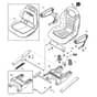 John Deere X534 - PC9526 - Seat - ST542046