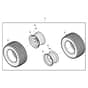 John Deere X748 - PC9511 - Front Wheel - ST780474