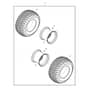 John Deere X749 - PC9703 - Rear Wheel - ST786163