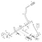 John Deere X758 - PC11850 - Brake Pedal - ST740673