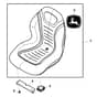 John Deere X949 - PC13379 - Seat - ST906833