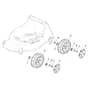 XA 50 S - 2019-2020 - 295508043/C19 - Castel Garden Rotary Mower Wheels and Hub Caps Diagram
