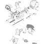 XB 28H - 2007 - 282440003/05 - Castel Garden Brushcutter Handle Transmission Diagram