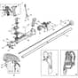 XB 36D - 2006 - 184351D - Castel Garden Brushcutter Handle Transmission Diagram
