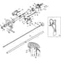 XB 55 P - 2009 - 285620003/05 - Castel Garden Brushcutter Handle Transmission Diagram