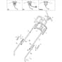 XP 36 - 2019-2021 - 294340063/C19 - Castel Garden Rotary Mower Handle Upper Part Diagram